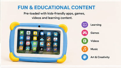 ds Tablet 7" HD – 32GB Storage, Front Camera, Safe & Durable Design, Long-Lasting Battery