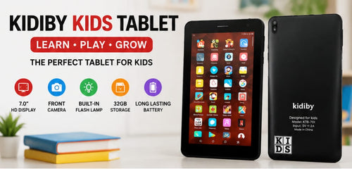 Kids Tablet 7" HD – Front Camera, Built-in Flash, Memory Card Slot & Headphone Jack
