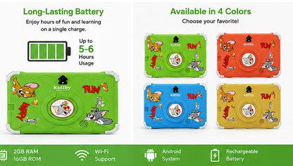 Kids Tablet 7" HD – Educational Learning, Fun Games, Durable Design & Long-Lasting Battery