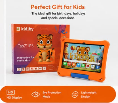 Kids Tab 7" IPS Kids Tablet – Quad-Core, 2GB RAM, 16GB ROM, Dual Camera & Parental Control