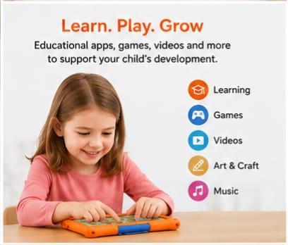 Kids Tab 7" IPS Kids Tablet – Quad-Core, 2GB RAM, 16GB ROM, Dual Camera & Parental Control